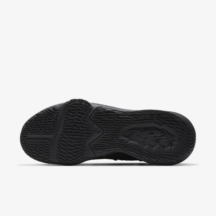Nike LeBron 17 Basketbol Ayakkabısı Kadın Siyah Koyu Gri Kırmızı | TR4256321