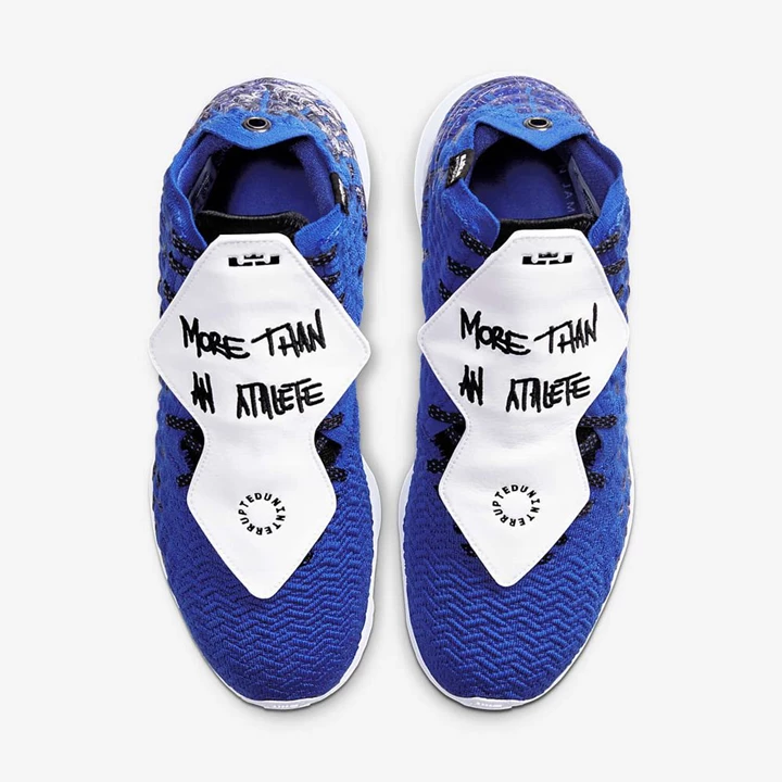 Nike LeBron 17 Basketbol Ayakkabısı Kadın Mavi Siyah Beyaz | TR4257063
