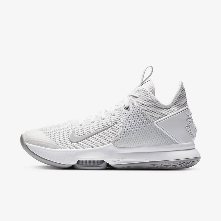 Nike LeBron Basketbol Ayakkabısı Erkek Beyaz Platini Gri | TR4257994