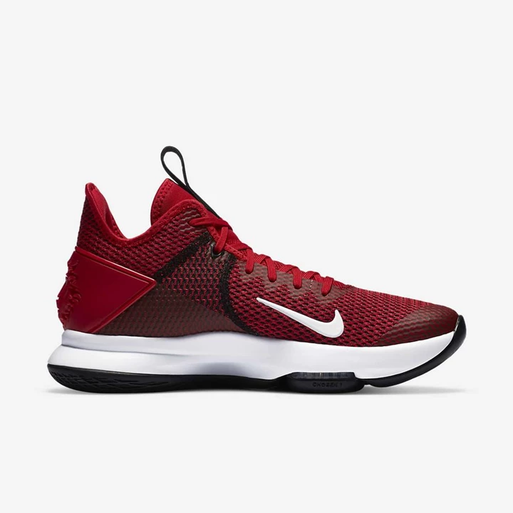 Nike LeBron Basketbol Ayakkabısı Erkek Kırmızı Siyah Platini Beyaz | TR4257878