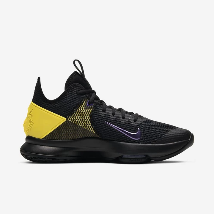 Nike LeBron Basketbol Ayakkabısı Erkek Siyah Sarı Beyaz Mor | TR4256342
