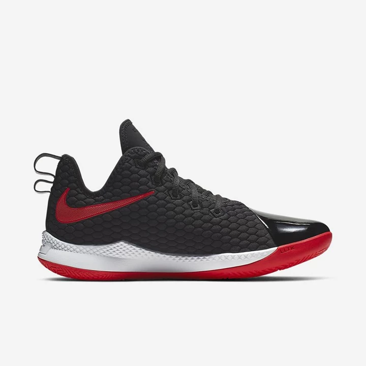 Nike LeBron Basketbol Ayakkabısı Erkek Siyah Beyaz Kırmızı Siyah | TR4259052
