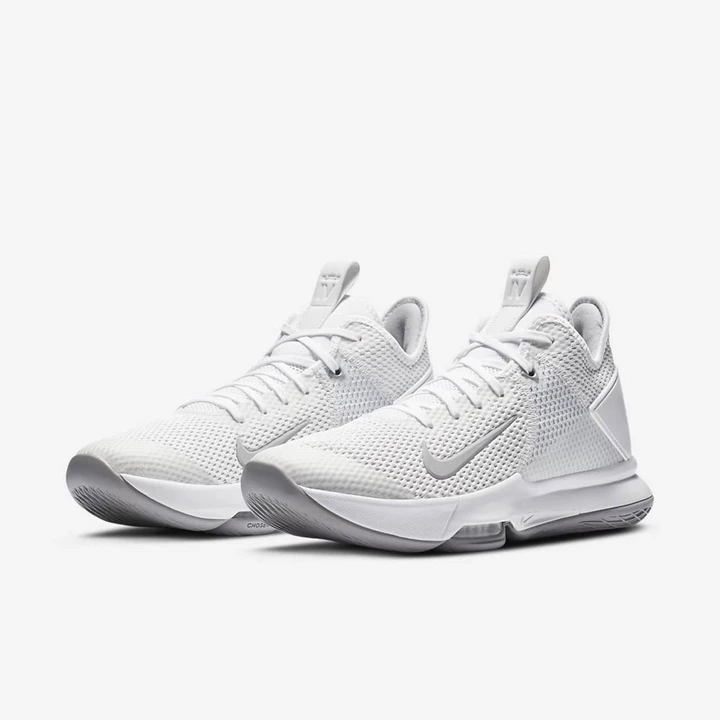 Nike LeBron Basketbol Ayakkabısı Kadın Beyaz Platini Gri | TR4257634
