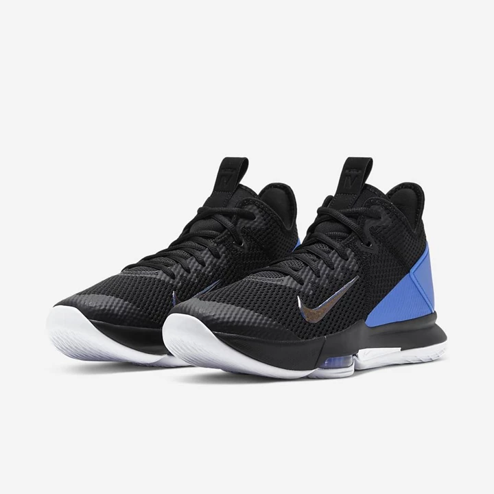 Nike LeBron Basketbol Ayakkabısı Kadın Siyah Koyu Mavi | TR4257435