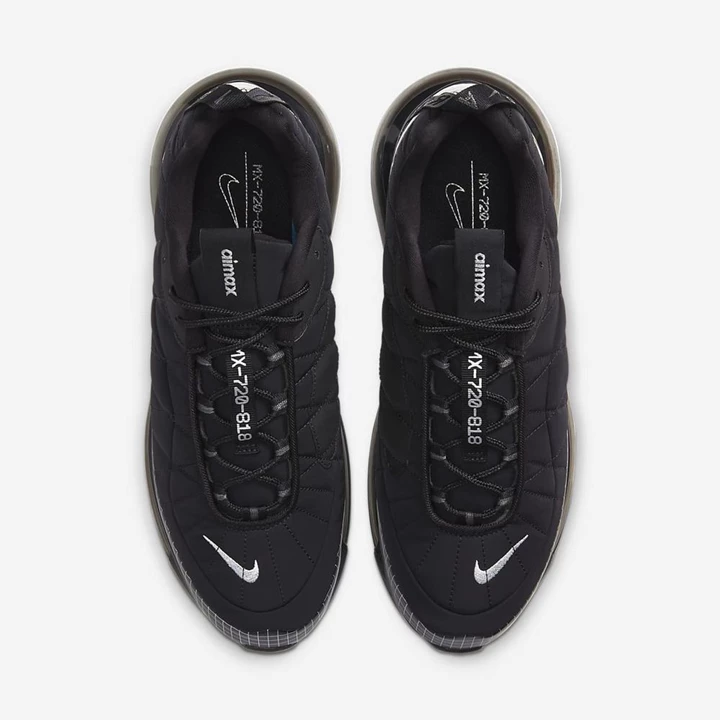 Nike MX-720-818 Spor Ayakkabı Erkek Siyah Siyah Koyu Gri Metal Gümüş | TR4257383