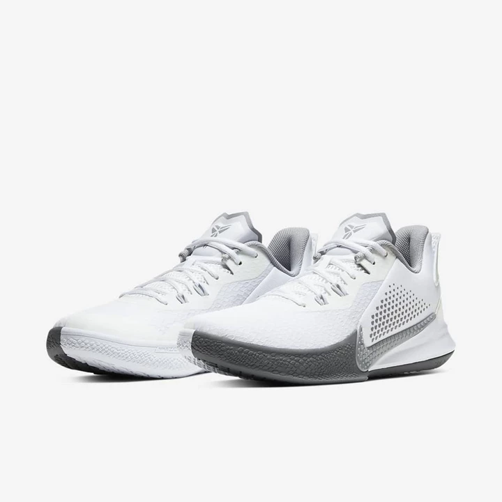 Nike Mamba Fury Basketbol Ayakkabısı Kadın Beyaz Platini Beyaz Gri | TR4258421