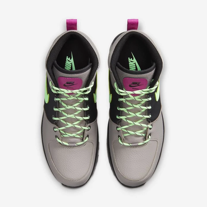 Nike Manoa Spor Ayakkabı Erkek Gri Küpe Çiçeği Siyah Yeşil | TR4257235