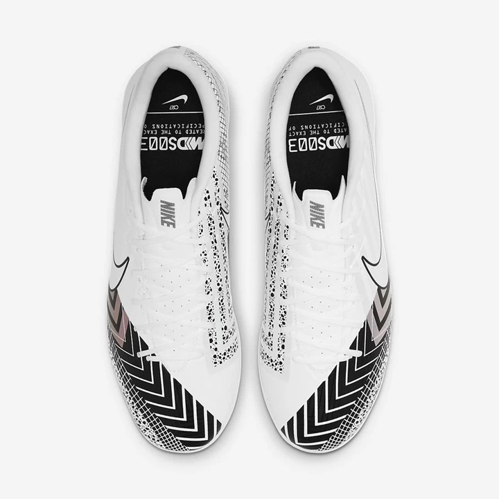 Nike Mercurial Vapor 13 Academy Krampon Erkek Beyaz Siyah Beyaz | TR4259029