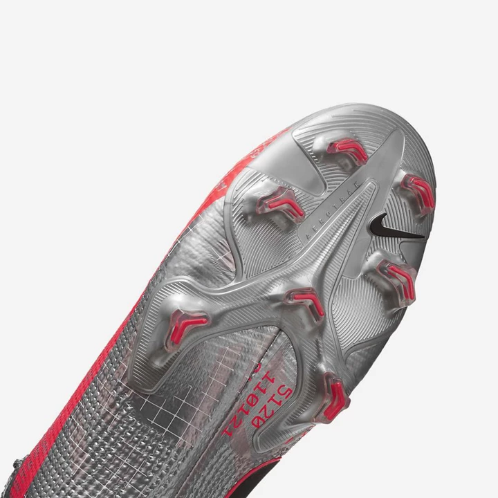 Nike Mercurial Vapor 13 Elite Krampon Erkek Metal Gri Gri Kırmızı Siyah | TR4256778