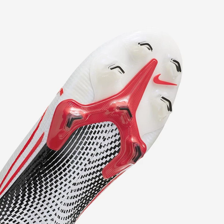 Nike Mercurial Vapor 13 Elite Krampon Erkek Beyaz Siyah Kırmızı | TR4258235