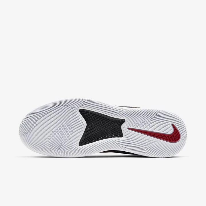 Nike NikeCourt Air Vapor Tenis Ayakkabısı Kadın Siyah Kırmızı Beyaz Siyah | TR4257542