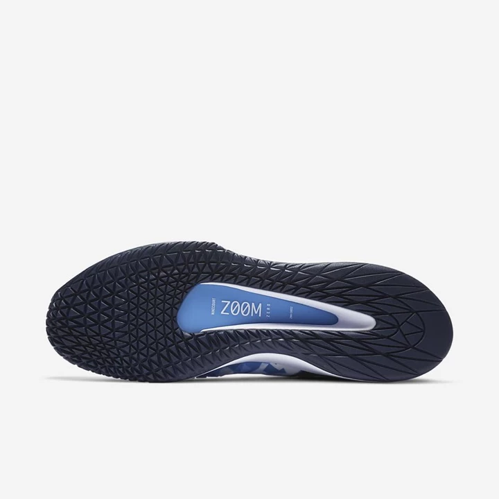Nike NikeCourt Air Zoom Tenis Ayakkabısı Erkek Kraliyet Mavisi Beyaz Indigo Obsidian | TR4256481