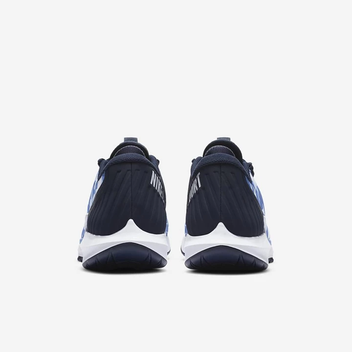 Nike NikeCourt Air Zoom Tenis Ayakkabısı Erkek Kraliyet Mavisi Beyaz Indigo Obsidian | TR4256481