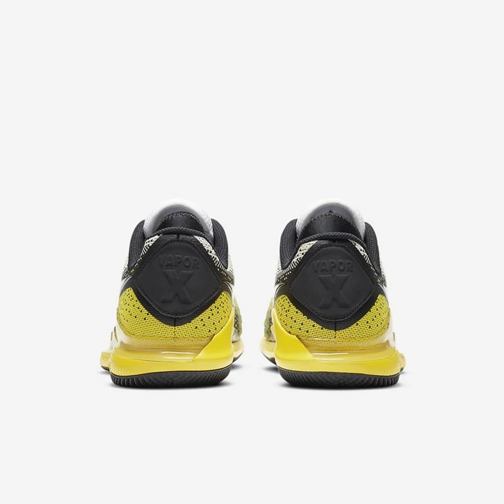 Nike NikeCourt Air Zoom Tenis Ayakkabısı Erkek Siyah Sarı Beyaz | TR4256483