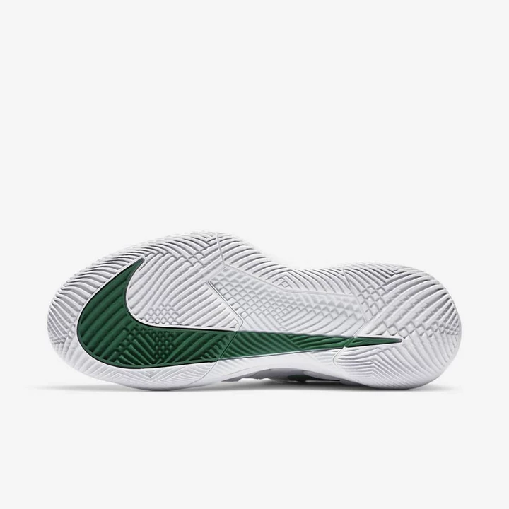 Nike NikeCourt Air Zoom Tenis Ayakkabısı Kadın Beyaz Siyah Yeşil Beyaz | TR4256926