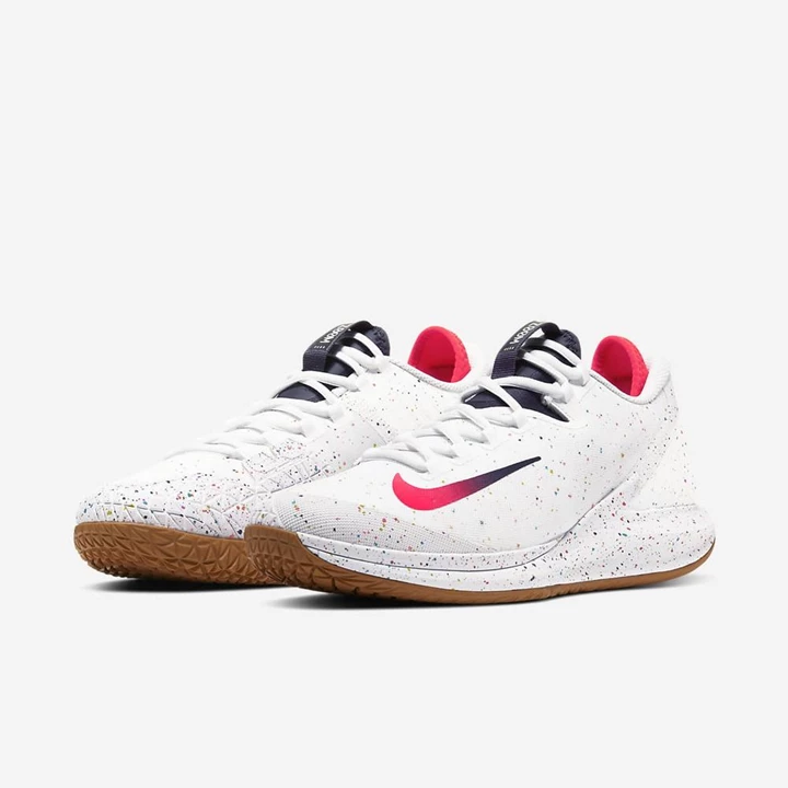 Nike NikeCourt Air Zoom Tenis Ayakkabısı Erkek Beyaz Kahverengi Kırmızı | TR4257516