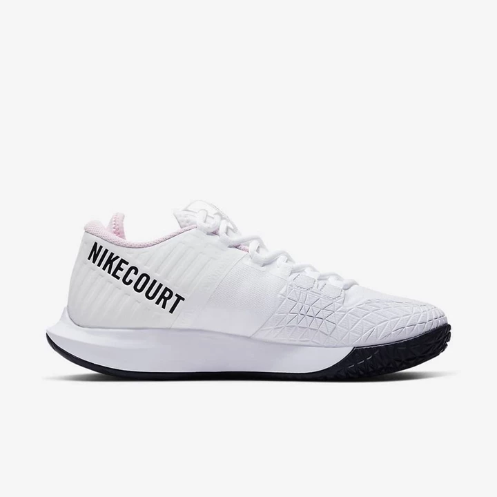Nike NikeCourt Air Zoom Tenis Ayakkabısı Kadın Beyaz Pembe Siyah | TR4257520