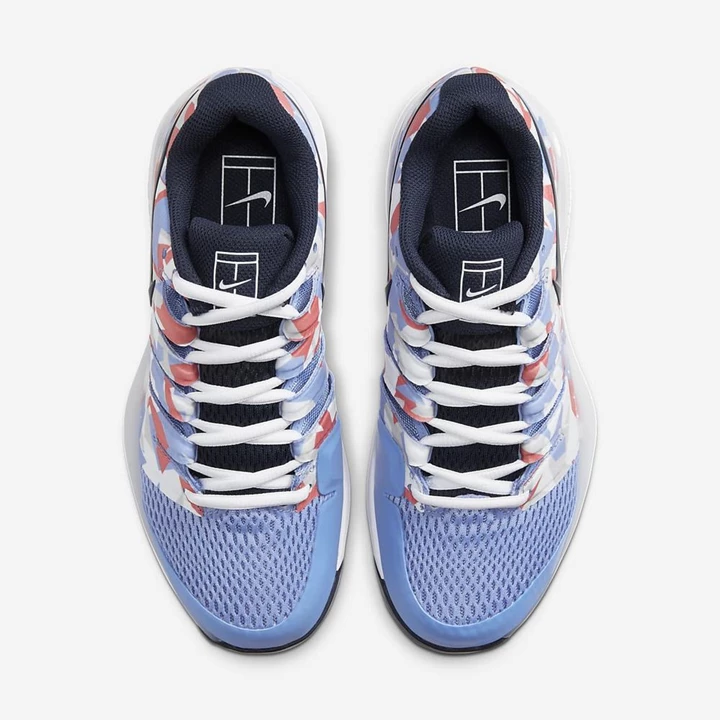 Nike NikeCourt Air Zoom Tenis Ayakkabısı Kadın Kraliyet Mavisi Beyaz Obsidian | TR4257560