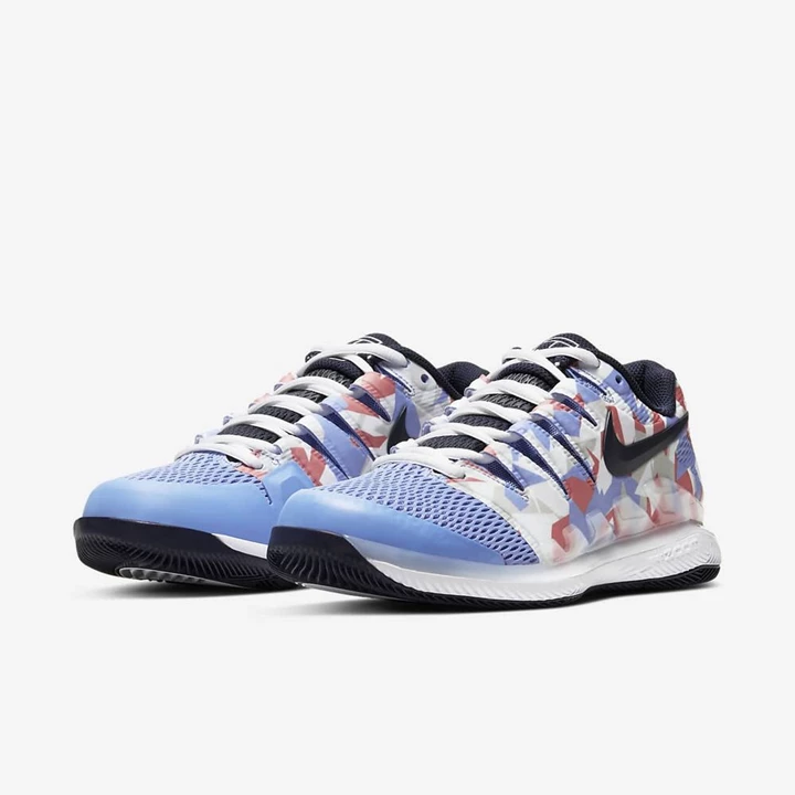 Nike NikeCourt Air Zoom Tenis Ayakkabısı Kadın Kraliyet Mavisi Beyaz Obsidian | TR4257560