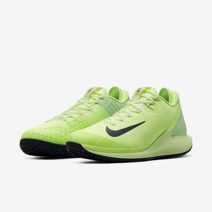 Nike NikeCourt Air Zoom Tenis Ayakkabısı Erkek Yeşil Yeşil Mavi | TR4257561