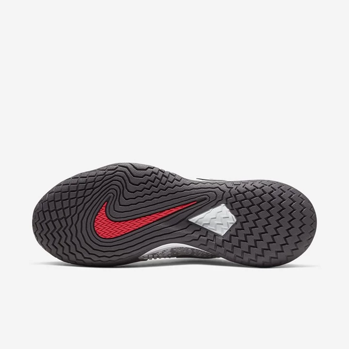 Nike NikeCourt Air Zoom Tenis Ayakkabısı Kadın Platini Kırmızı Kraliyet Mavisi Gri | TR4257641