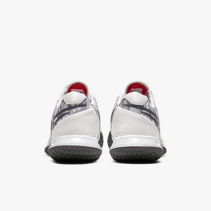 Nike NikeCourt Air Zoom Tenis Ayakkabısı Kadın Platini Kırmızı Kraliyet Mavisi Gri | TR4257641