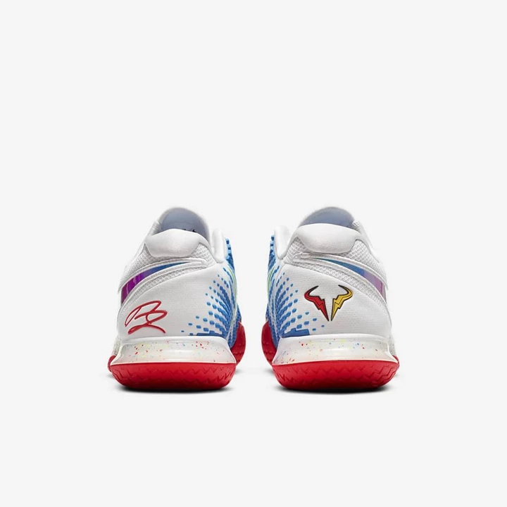 Nike NikeCourt Air Zoom Tenis Ayakkabısı Erkek Beyaz Yeşil Kırmızı Mavi | TR4257850