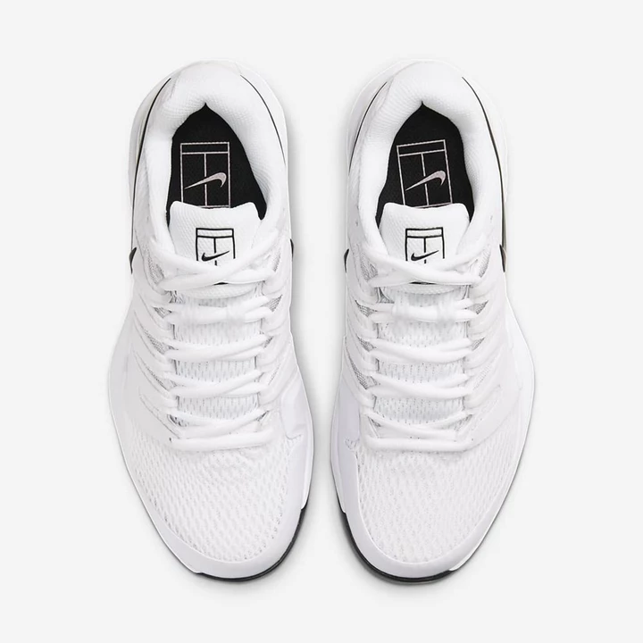 Nike NikeCourt Air Zoom Tenis Ayakkabısı Kadın Beyaz Pembe Siyah | TR4258029