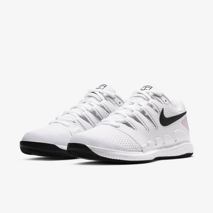 Nike NikeCourt Air Zoom Tenis Ayakkabısı Kadın Beyaz Pembe Siyah | TR4258029