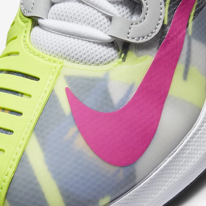 Nike NikeCourt Air Zoom Tenis Ayakkabısı Kadın Beyaz Mavi Açık Yeşil Küpe Çiçeği | TR4258230