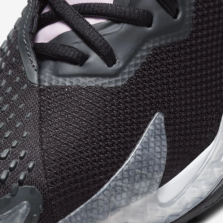 Nike NikeCourt Air Zoom Tenis Ayakkabısı Kadın Siyah Pembe Koyu Gri Beyaz | TR4258233