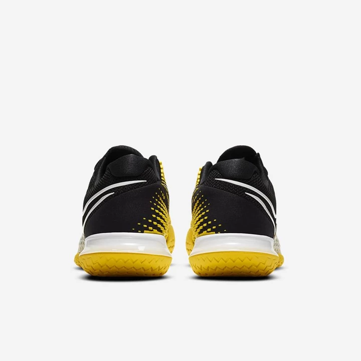 Nike NikeCourt Air Zoom Tenis Ayakkabısı Erkek Siyah Sarı Beyaz | TR4258425