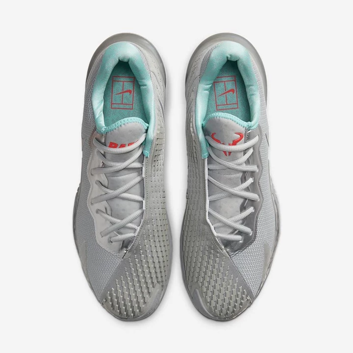 Nike NikeCourt Air Zoom Tenis Ayakkabısı Erkek Metal Gümüş Açık Turkuaz Kırmızı Metal Gümüş | TR4258466