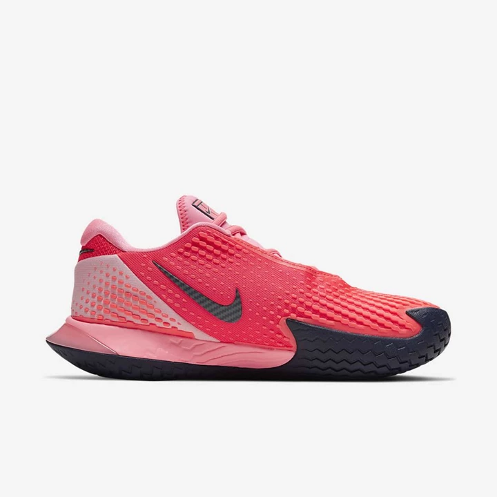 Nike NikeCourt Air Zoom Tenis Ayakkabısı Kadın Kırmızı Pembe Mavi | TR4258529