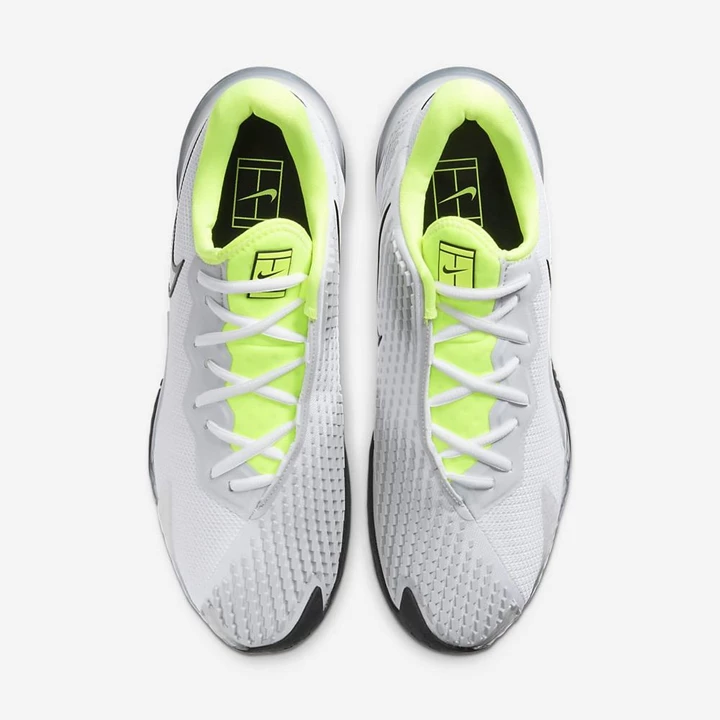 Nike NikeCourt Air Zoom Tenis Ayakkabısı Erkek Beyaz Platini Siyah | TR4258704
