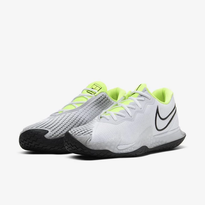 Nike NikeCourt Air Zoom Tenis Ayakkabısı Erkek Beyaz Platini Siyah | TR4258704