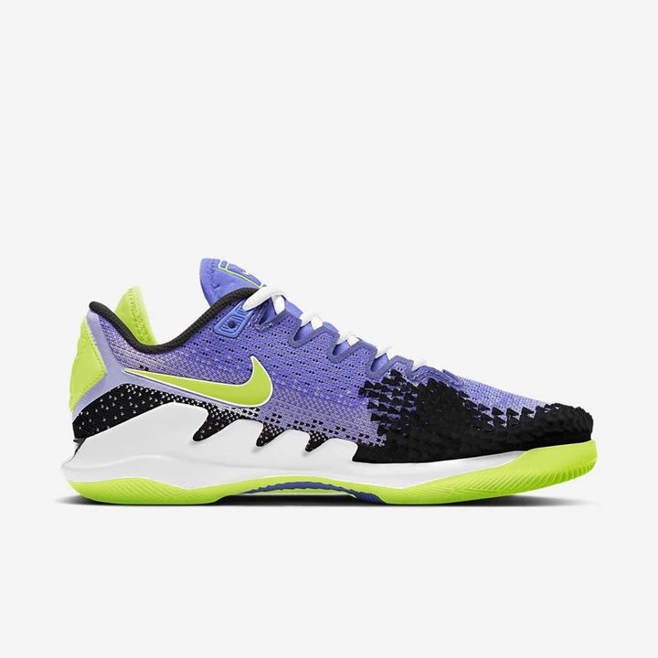 Nike NikeCourt Air Zoom Tenis Ayakkabısı Kadın Mavi Siyah Açık Yeşil | TR4258825