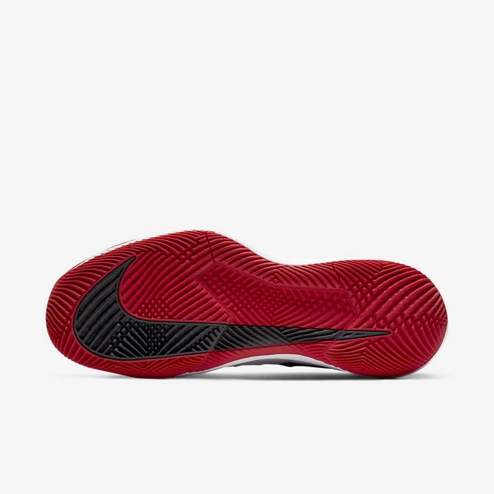 Nike NikeCourt Air Zoom Tenis Ayakkabısı Erkek Beyaz Kırmızı Siyah | TR4259265