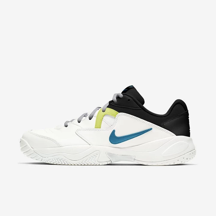 Nike NikeCourt Lite 2 Tenis Ayakkabısı Erkek Beyaz Açık Yeşil Turkuaz | TR4258558