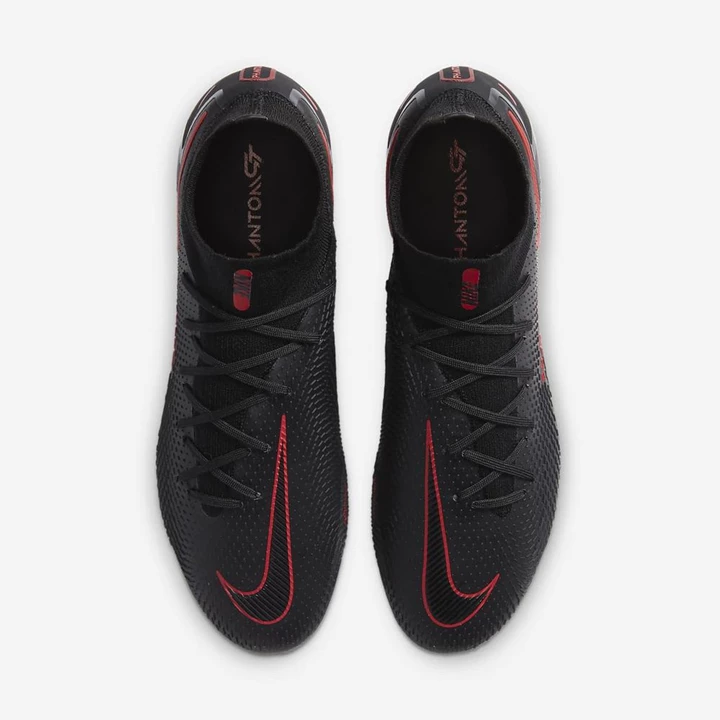Nike Phantom GT Krampon Erkek Siyah Koyu Gri Kırmızı | TR4257404
