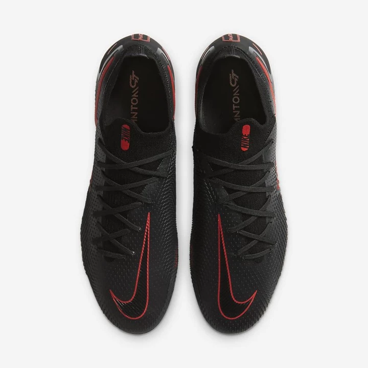 Nike Phantom GT Krampon Kadın Siyah Koyu Gri Kırmızı | TR4258066