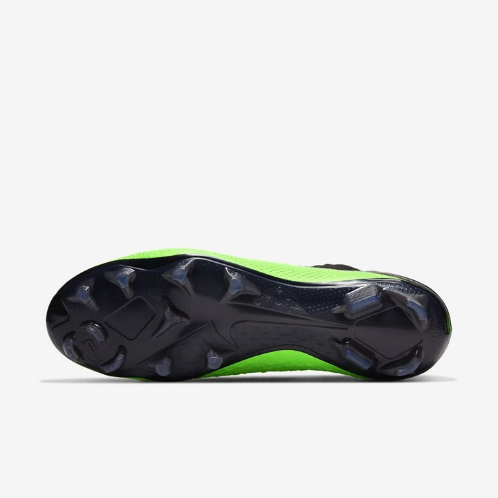 Nike Phantom Vision Krampon Erkek Siyah Yeşil Kırmızı Metal Platini | TR4258787