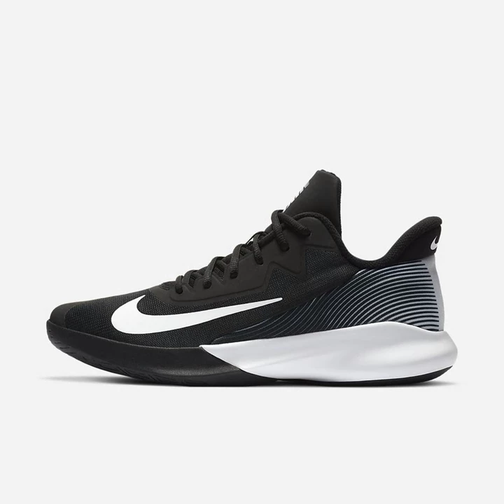 Nike Precision 4 Basketbol Ayakkabısı Kadın Siyah Beyaz | TR4257715
