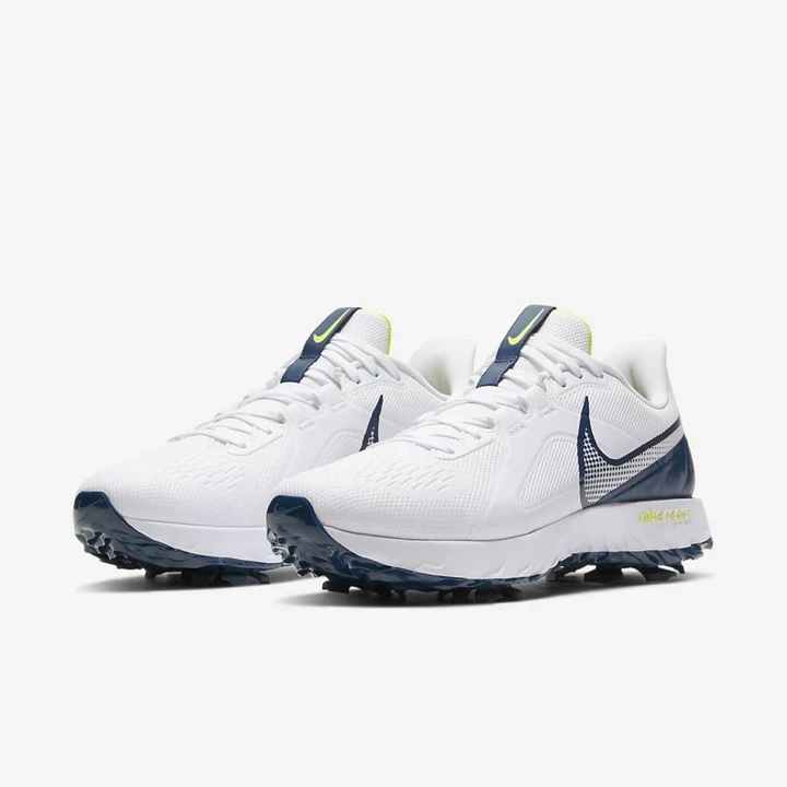 Nike React Infinity Pro Golf Ayakkabısı Erkek Beyaz Limon Mavi | TR4256833