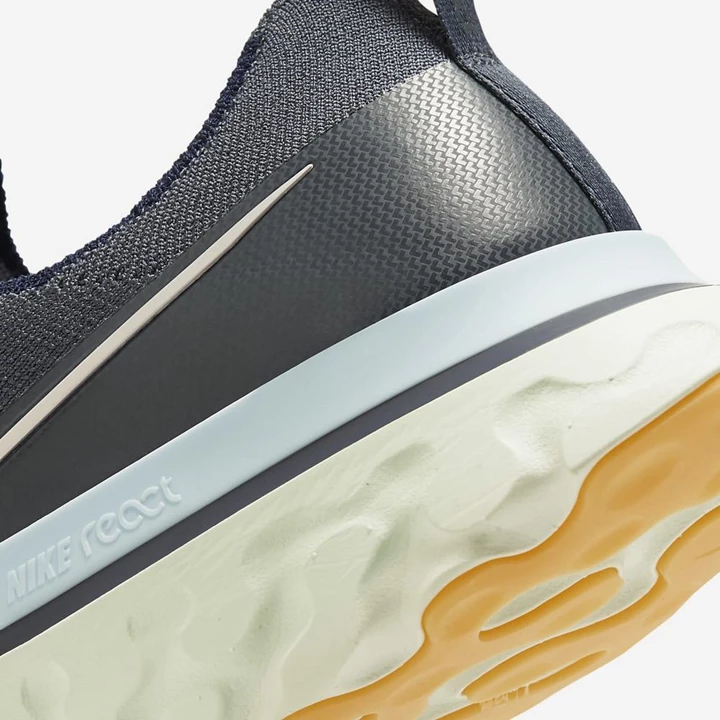 Nike React Infinity Run Flyknit Koşu Ayakkabısı Erkek Mavi Lacivert Mavi Metal Gümüş | TR4257503