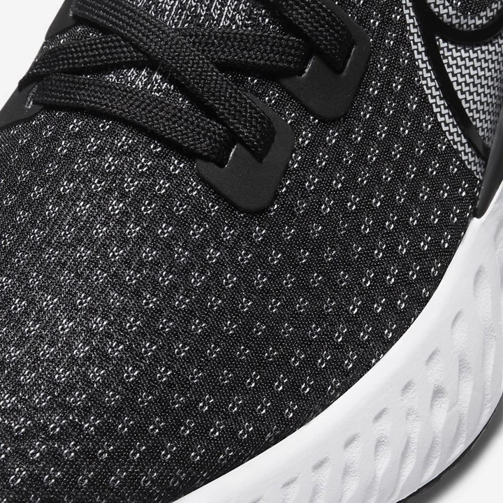 Nike React Infinity Run Flyknit Spor Ayakkabı Erkek Siyah Beyaz Beyaz | TR4257617