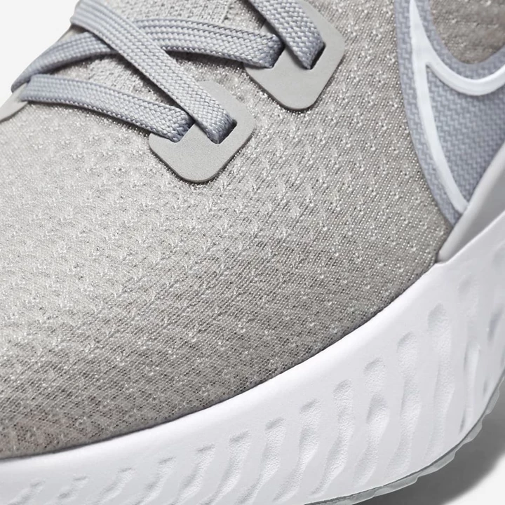 Nike React Infinity Run Flyknit Spor Ayakkabı Erkek Gri Gri Metal Gümüş Beyaz | TR4258920