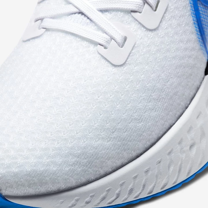 Nike React Infinity Run Flyknit Spor Ayakkabı Erkek Beyaz Beyaz Platini Mavi | TR4259027