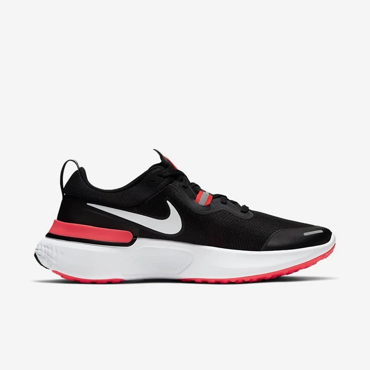 Nike React Miler Koşu Ayakkabısı Erkek Siyah Kırmızı Yeşil Beyaz | TR4256715