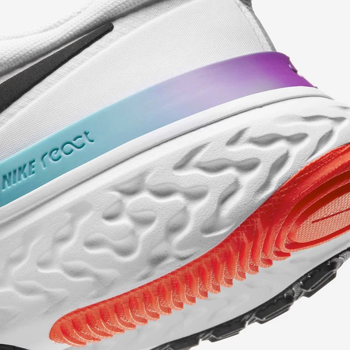 Nike React Miler Koşu Ayakkabısı Kadın Beyaz Yeşil Siyah | TR4258159